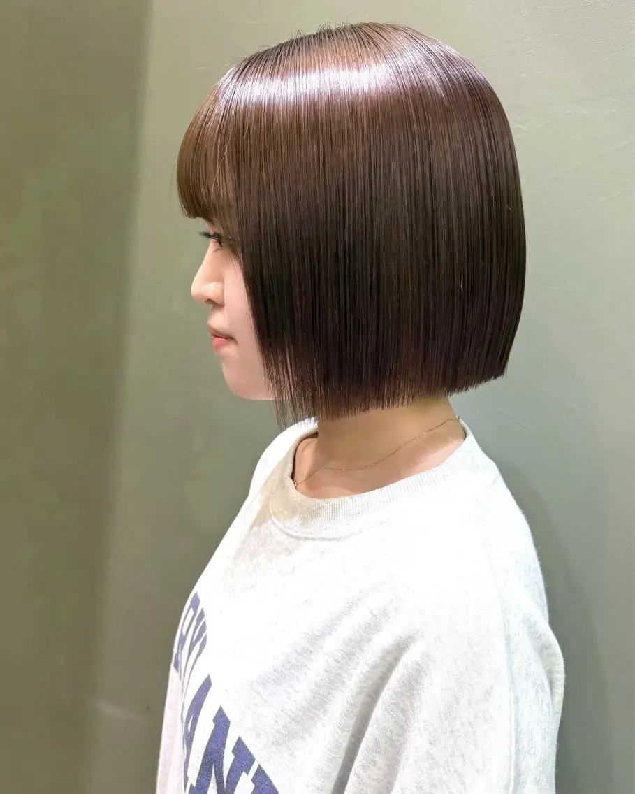 ショート カット トリートメント ✨縮毛矯正　韓国ヘア レイヤー✨大濱快斗のヘアスタイル