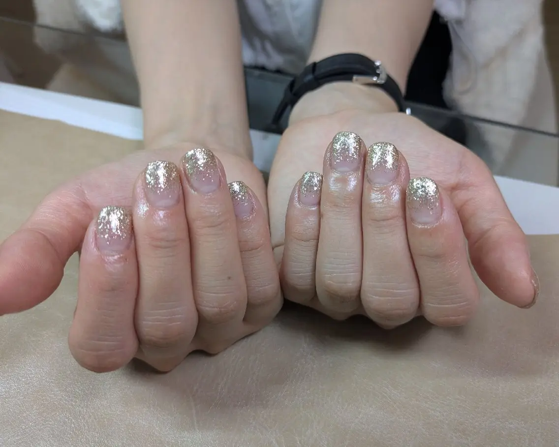 ネイル グラデーション キラキラネイル ラメ(グリッター) ラメグラデーション LYLY ✾ai✾のネイルデザイン