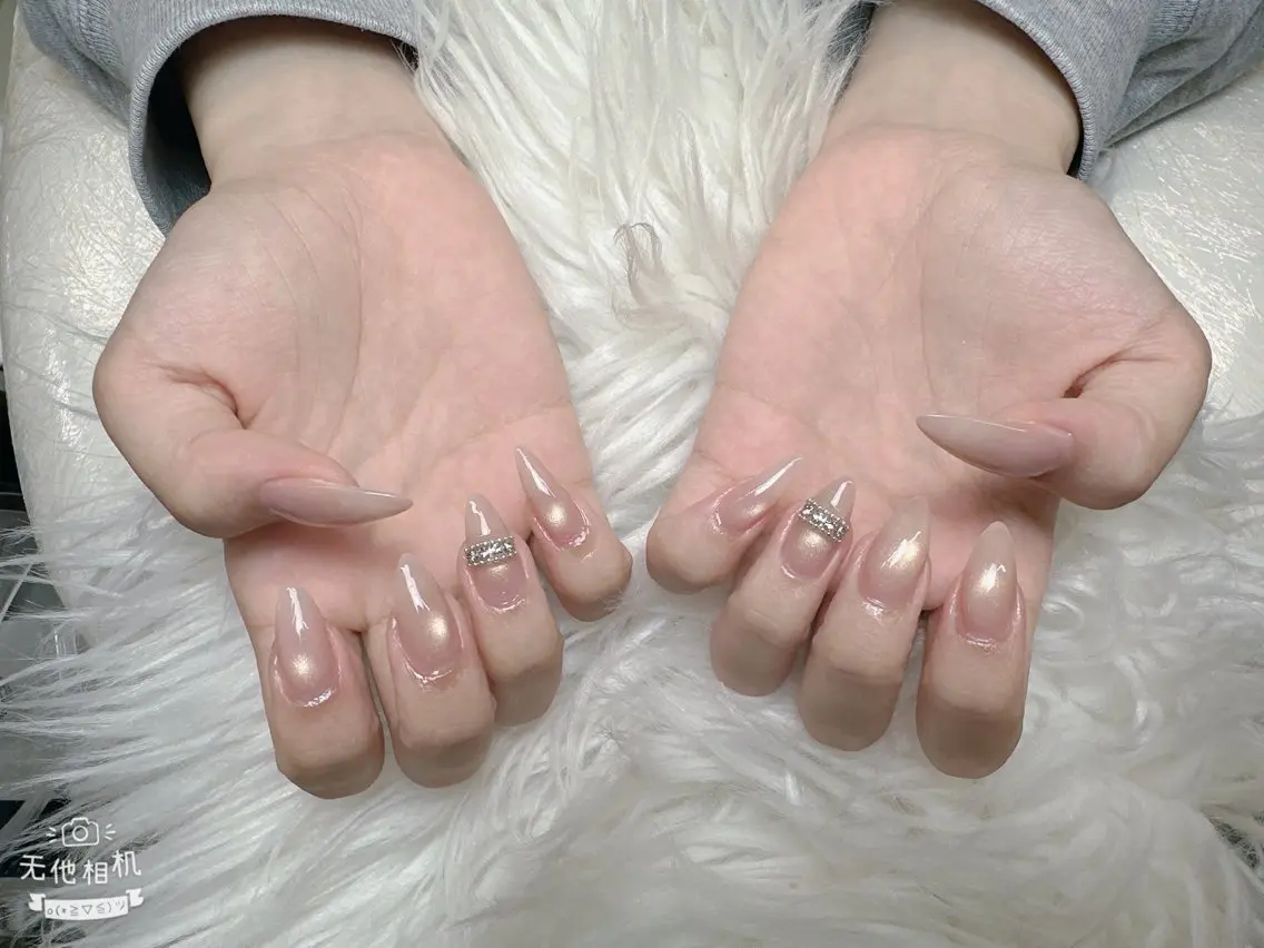 ネイル 長さ出し フレンチネイル グラデーション 韓国ネイル マグネットネイル ハンドネイル Lannie nailのネイルデザイン