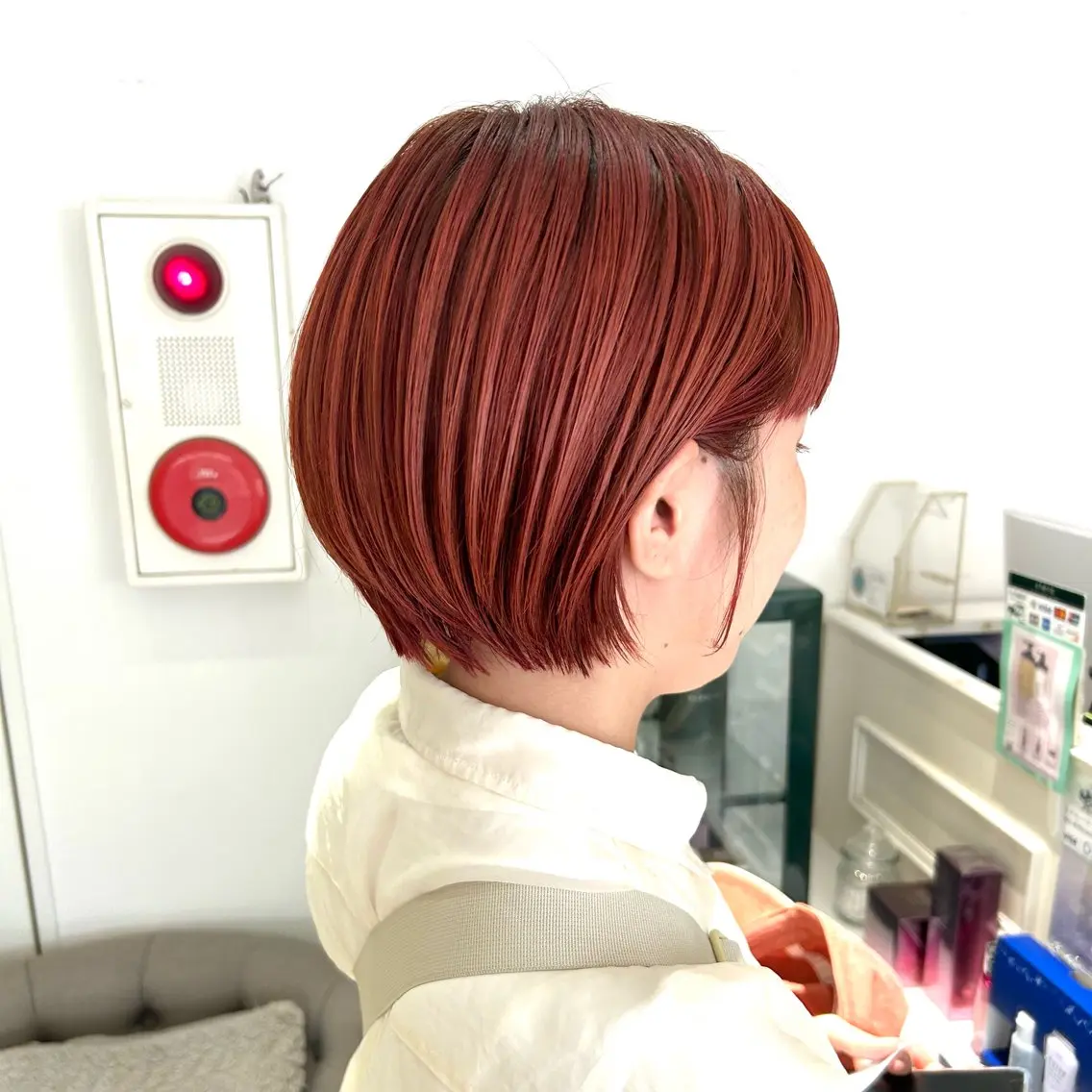 ショート カラー ヘアアレンジ ヘアカラー 吉水 彩乃 /ボブ/艶感カラーのヘアスタイル
