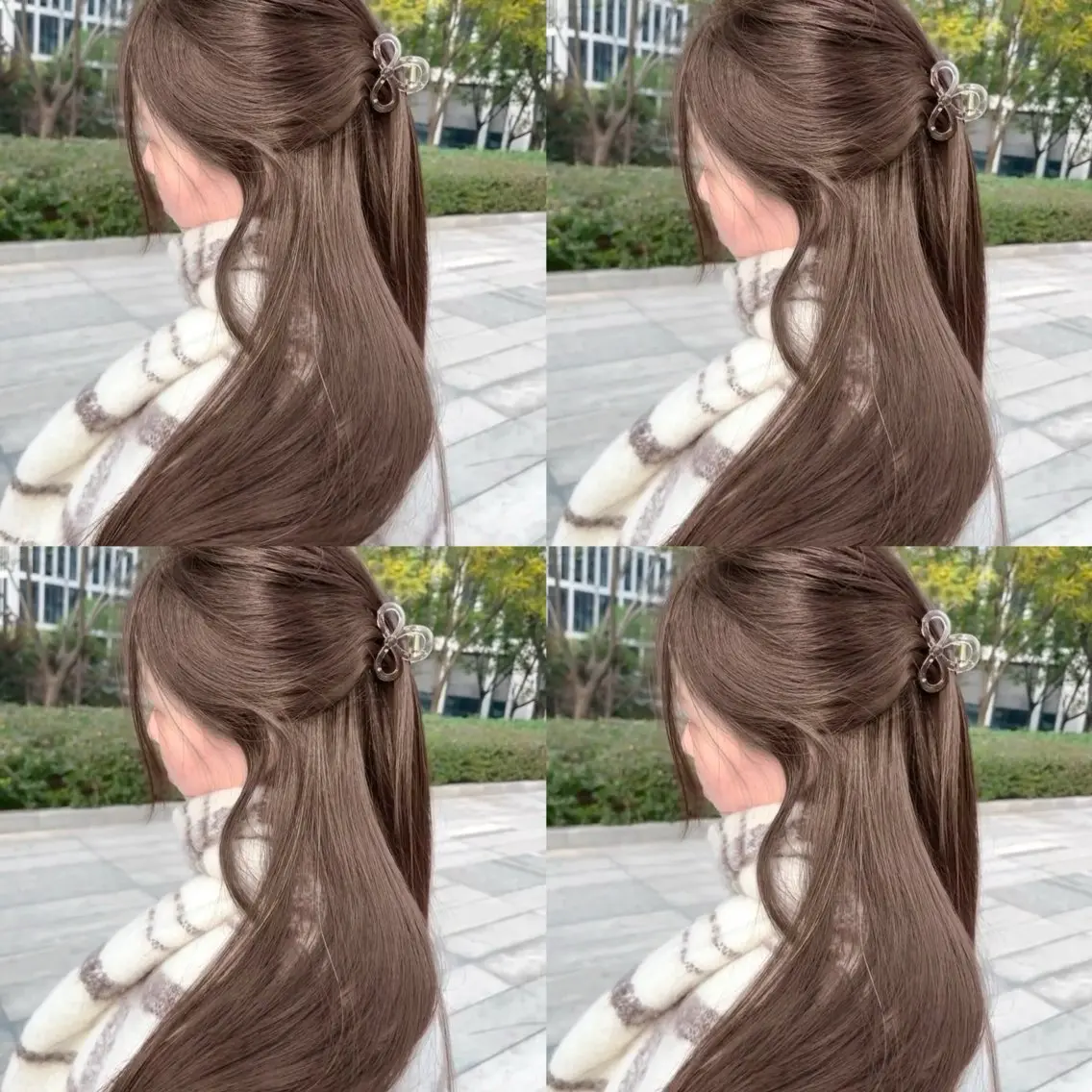 セミロング ヘアカラー トリートメント ヘッドスパ 透明感♡グレージュ ♡ミルクティー♡のヘアスタイル