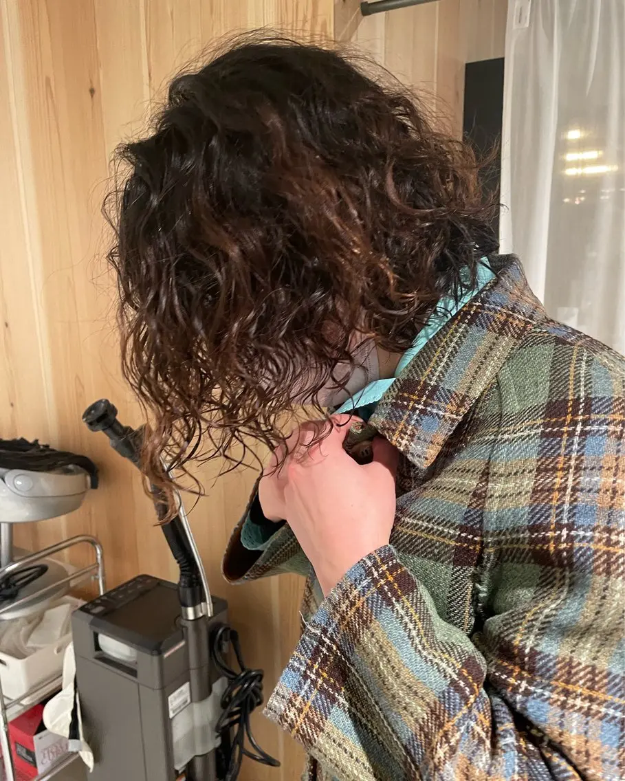 ミディアム パーマ カット パーマ 吉田一輝 外国人パーマのヘアスタイル