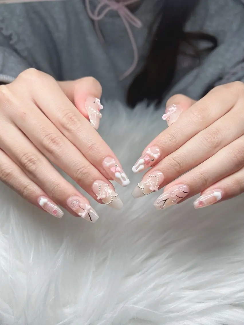 ネイル ハンドネイル Lee Nails チップ長さだし専門店のネイルデザイン