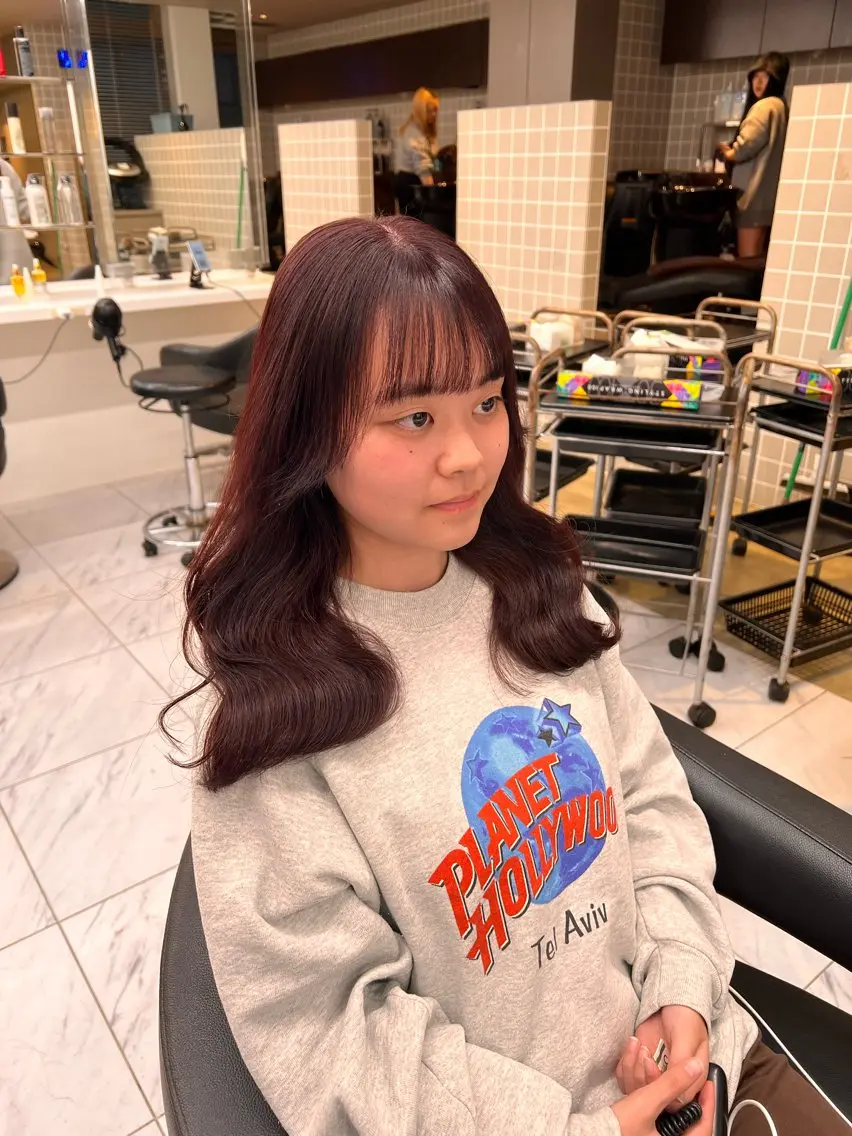 セミロング カラー 💖札幌カラー 指名No.1💖玲奈のヘアスタイル