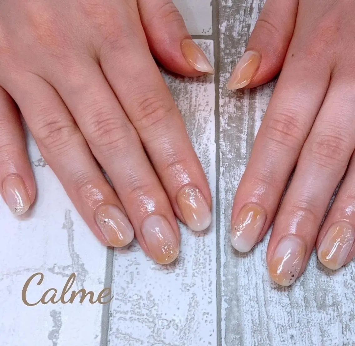 ネイル 持ち込み ニュアンスネイル CALME ♡のネイルデザイン