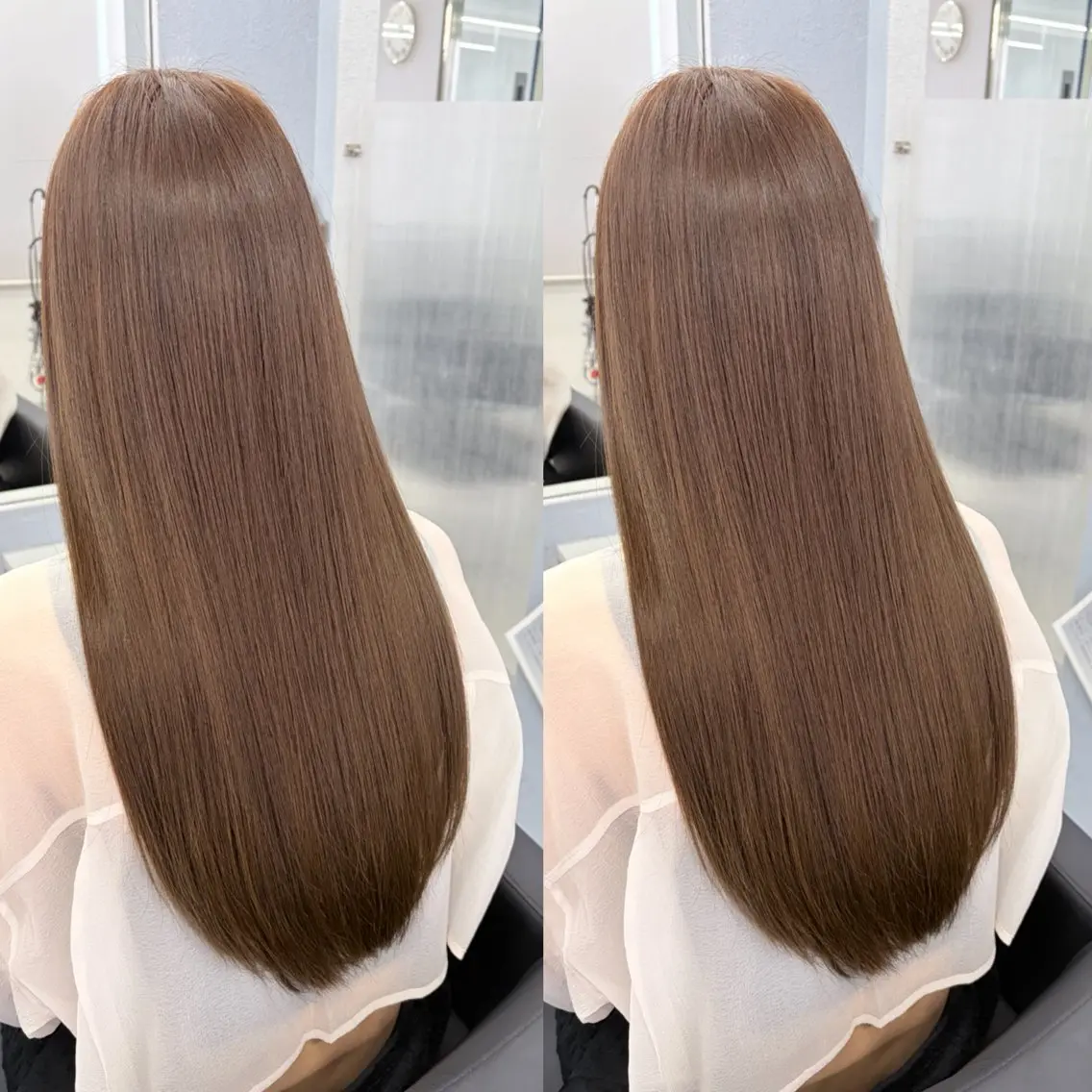 ロング カット ヘアカラー トリートメント ハイトーン🎀 暖色系カラー🎀愛美のヘアスタイル