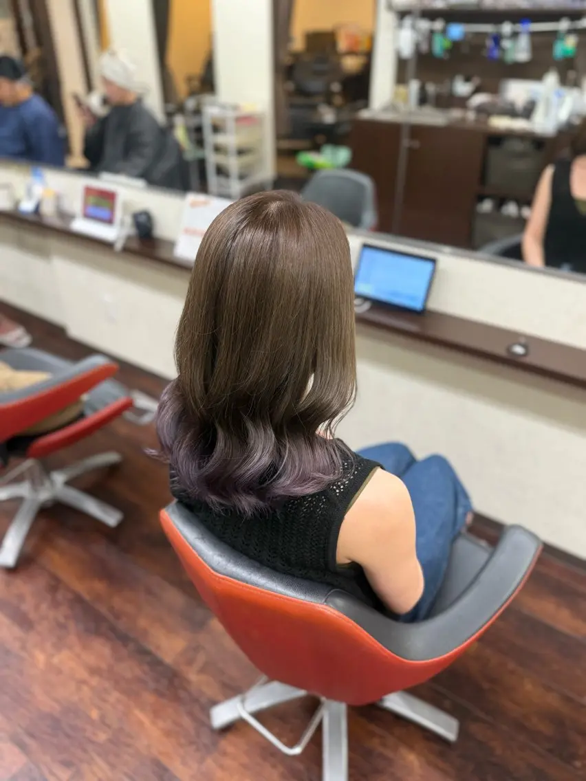 ミディアム カット ヘアカラー 🫧AMAN🫧 鈴木美佑のヘアスタイル