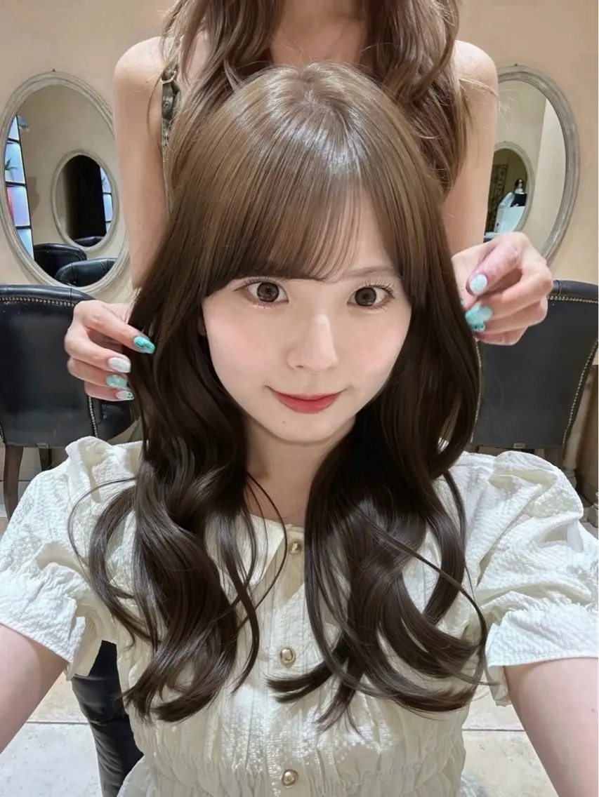 ロング カラー くびれヘア 韓国風ヘア レイヤーカット ローレイヤー 瑞希 / GINZA assistantのヘアスタイル