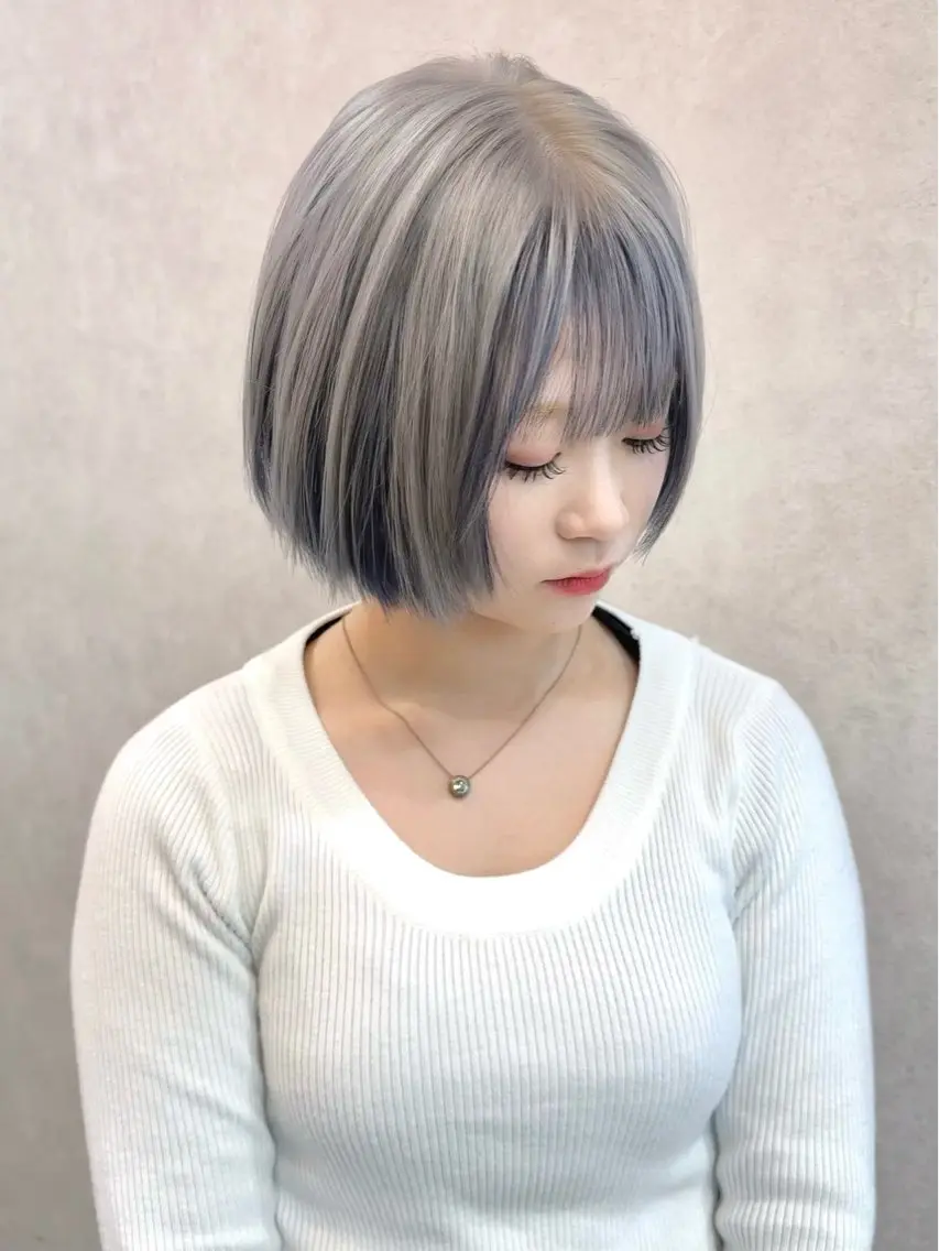 ミディアム カラー ヘアアレンジ ヘアカラー トリートメント 天神/ブリーチ/ ブリーチなしカラーのヘアスタイル