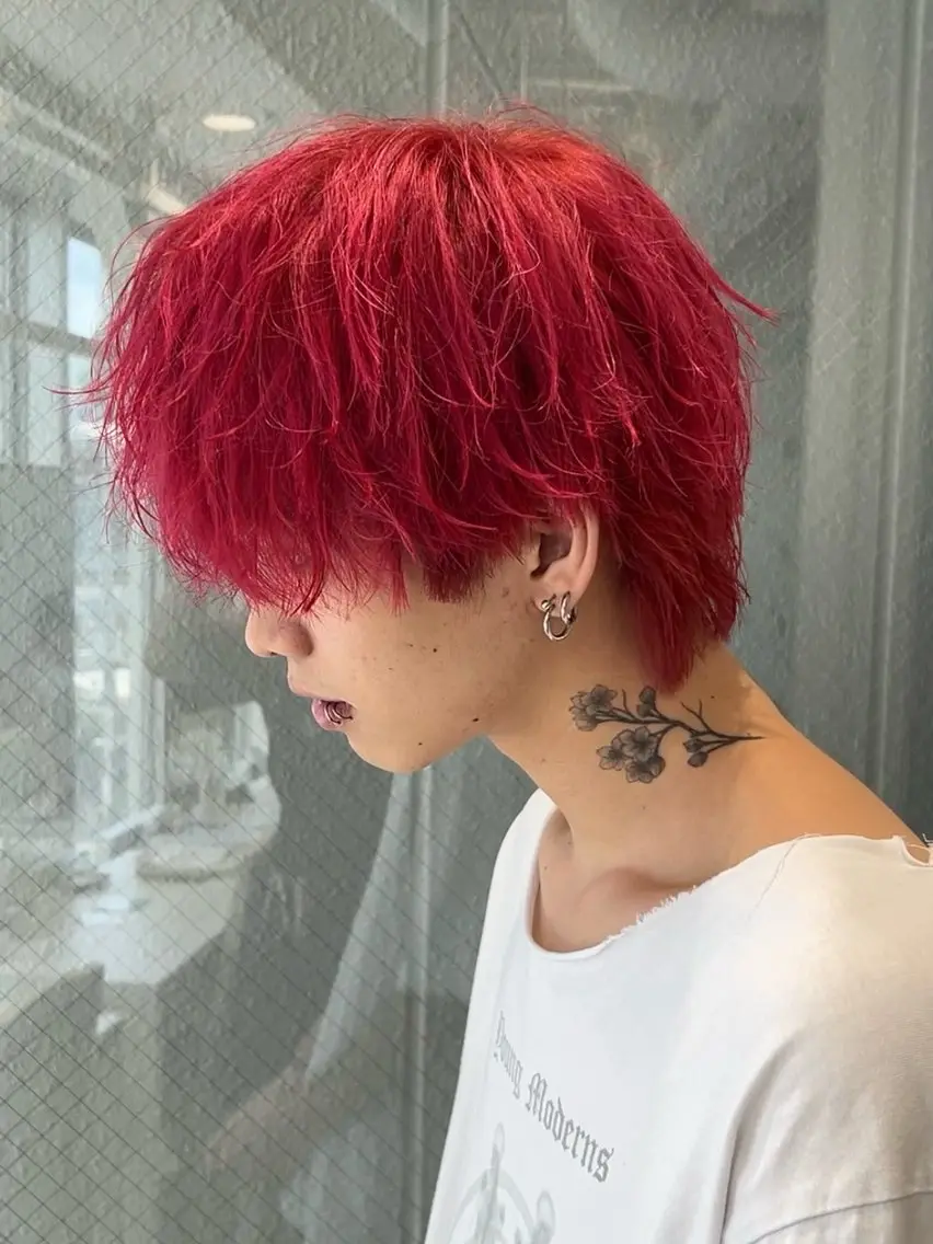 ミディアム カラー メンズ メンズ特化❤️‍🔥 パーマ職人江口佳乃のヘアスタイル