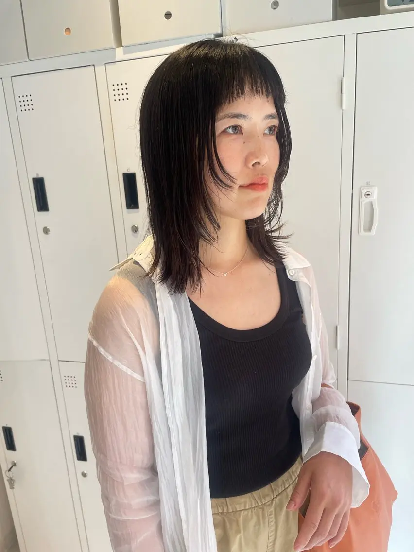 《髪質改善ストレート》🩵酸性ストレート+カット+Ωトリートメントの写真