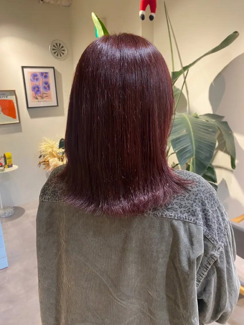 セミロング カラー 当日予約大歓迎💗 依田瑞希のヘアスタイル