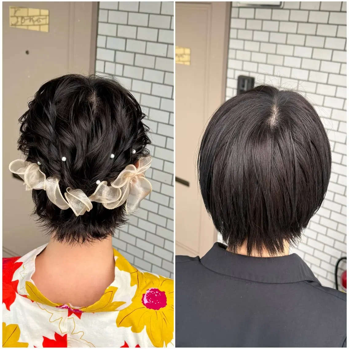 ショート ヘアアレンジ ショートヘア 浴衣 ヘアセット 褒められヘアメイク /ボブ女子🐶みおのヘアスタイル