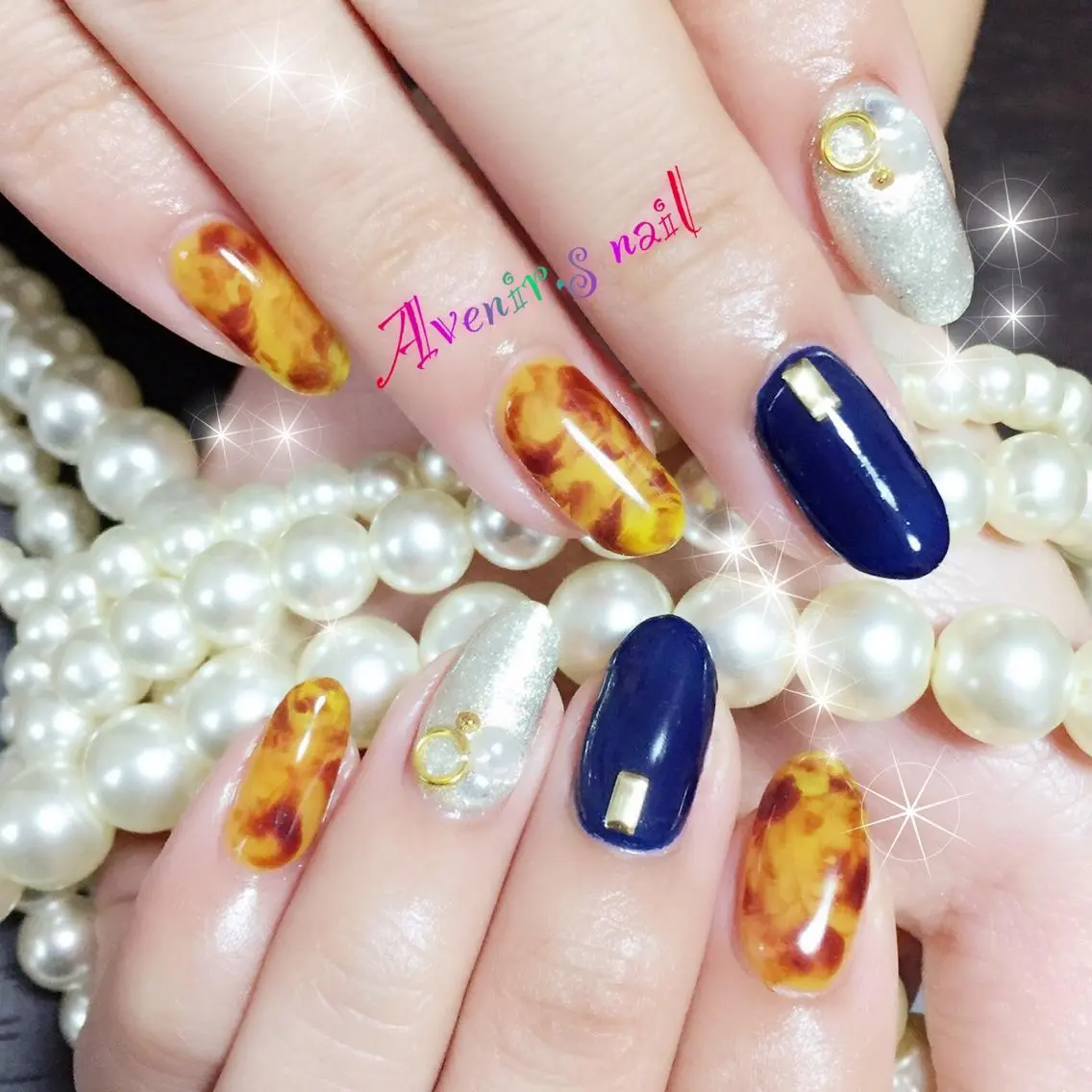 ネイル べっ甲ネイル Home Salon Avenir.のネイルデザイン