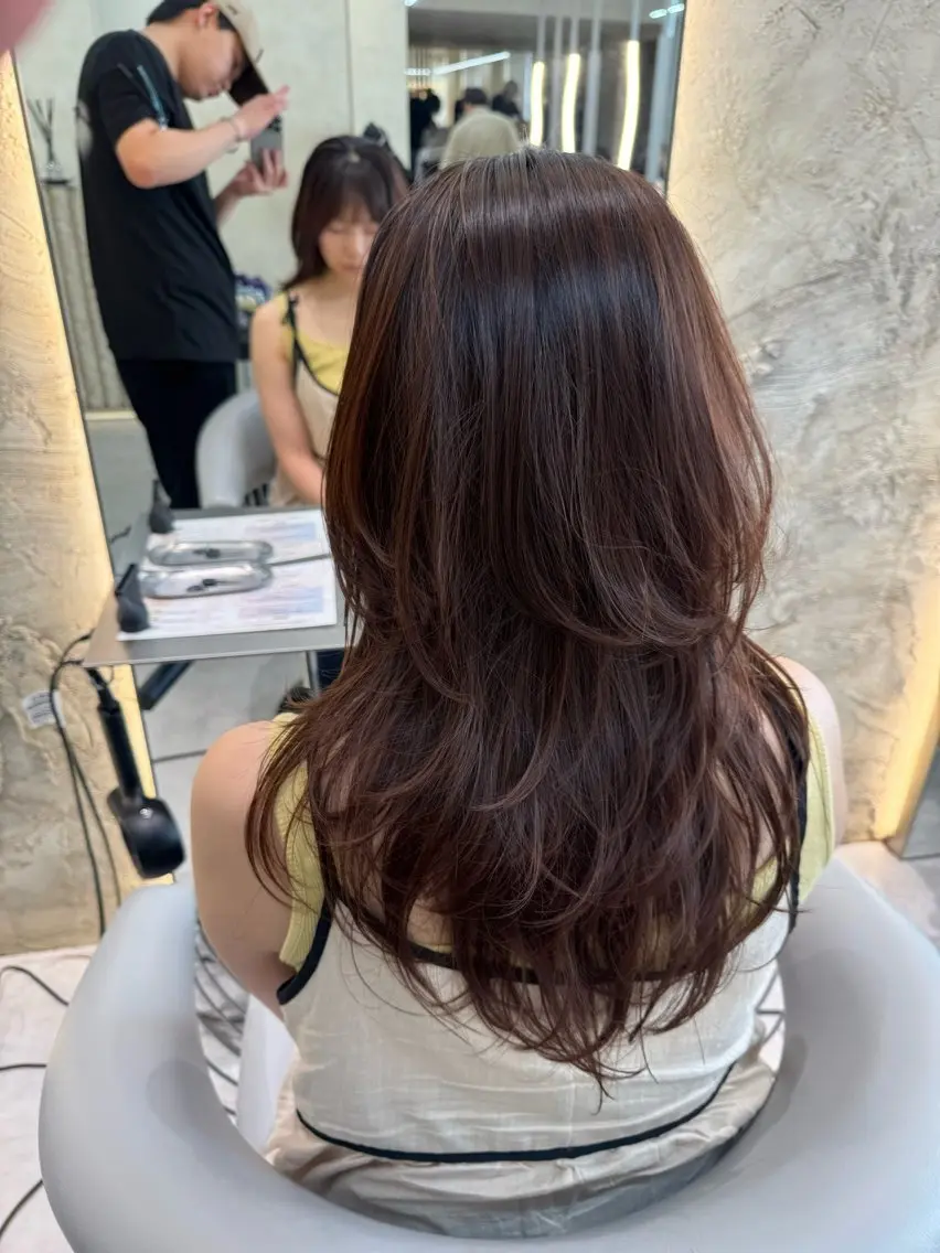 ロング パーマ カット パーマ 縮毛矯正 トリートメント レイヤー/縮毛矯正 ✨️タケルのヘアスタイル