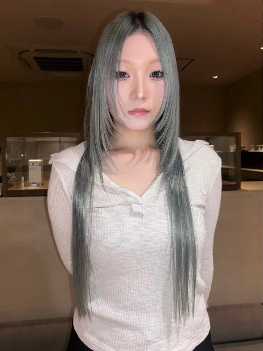 ロング カット ヘアカラー ボブ/ヘアセット 結婚式卒業式アレンジのヘアスタイル