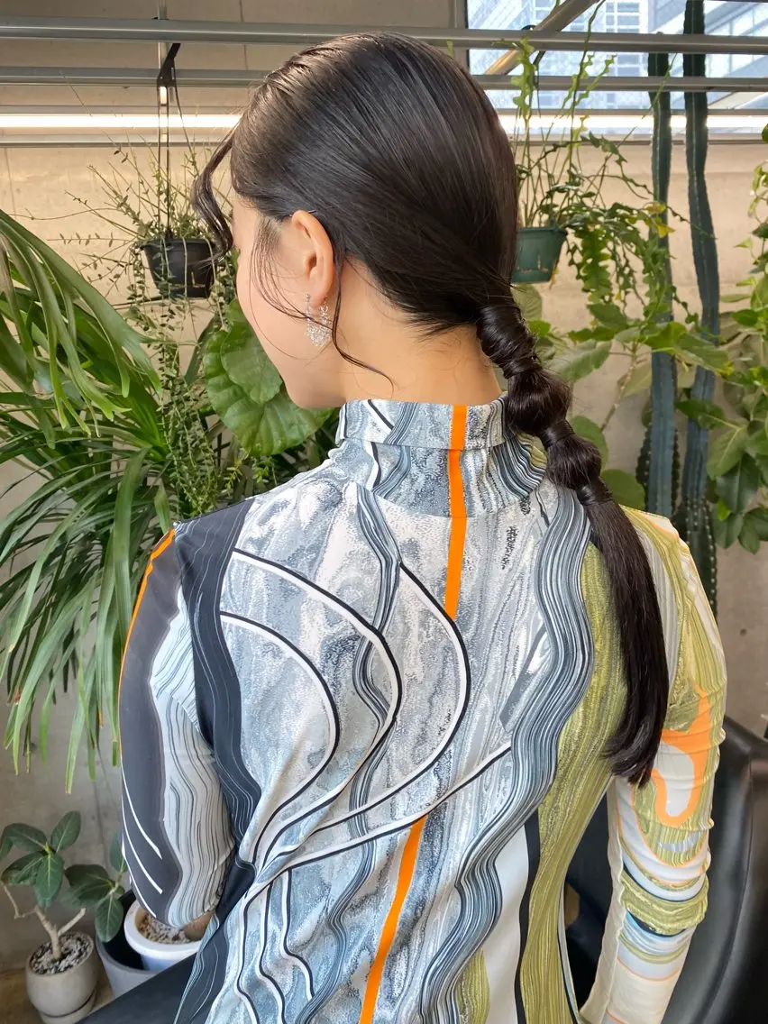 ミディアム カラー ヘアアレンジ カット トリートメント 似合わせカット レイヤー/ボブのヘアスタイル