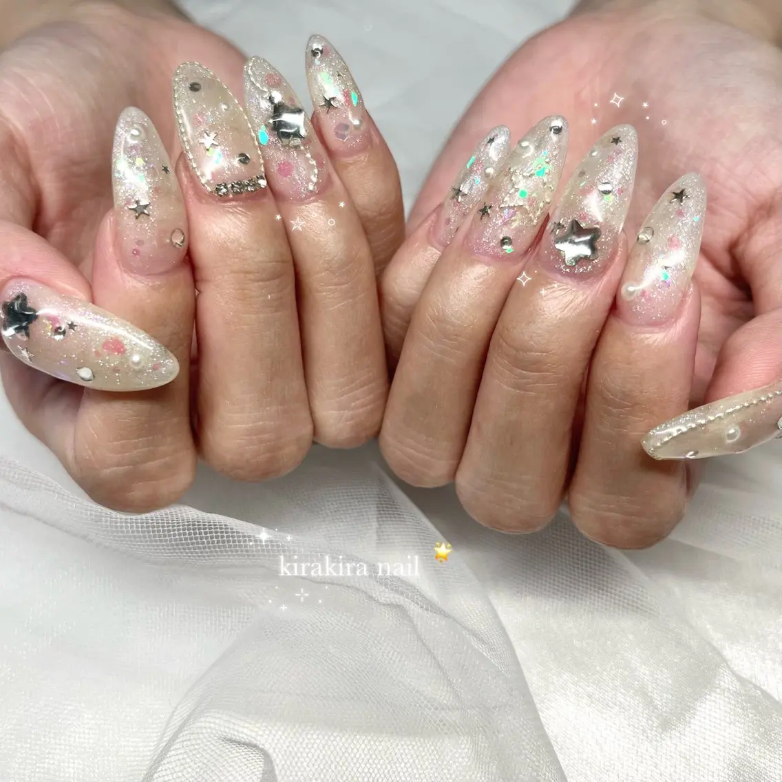 ネイル 長さ出し フラッシュネイル ジェルネイル マグネットネイル 持ち込み ハンドネイル 🌷Gemini nami🌷のネイルデザイン