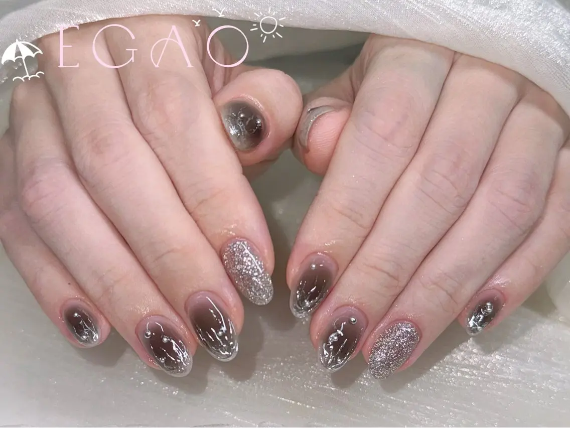 ネイル アートネイル フットネイル フレンチネイル ジェルネイル グラデーション ハンドネイル EGAO NAIL 錦糸町店のネイルデザイン