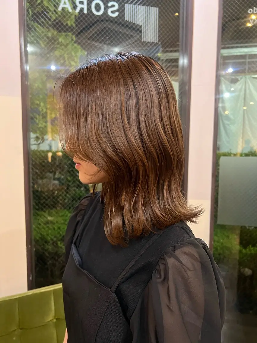 ミディアム 🍑明石 桃🍑のヘアスタイル