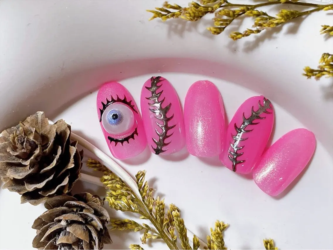 ネイル ジェルネイル ハロウィン オフィスネイル パラジェル ハンドネイル kiki nail &brow二子玉川のネイルデザイン