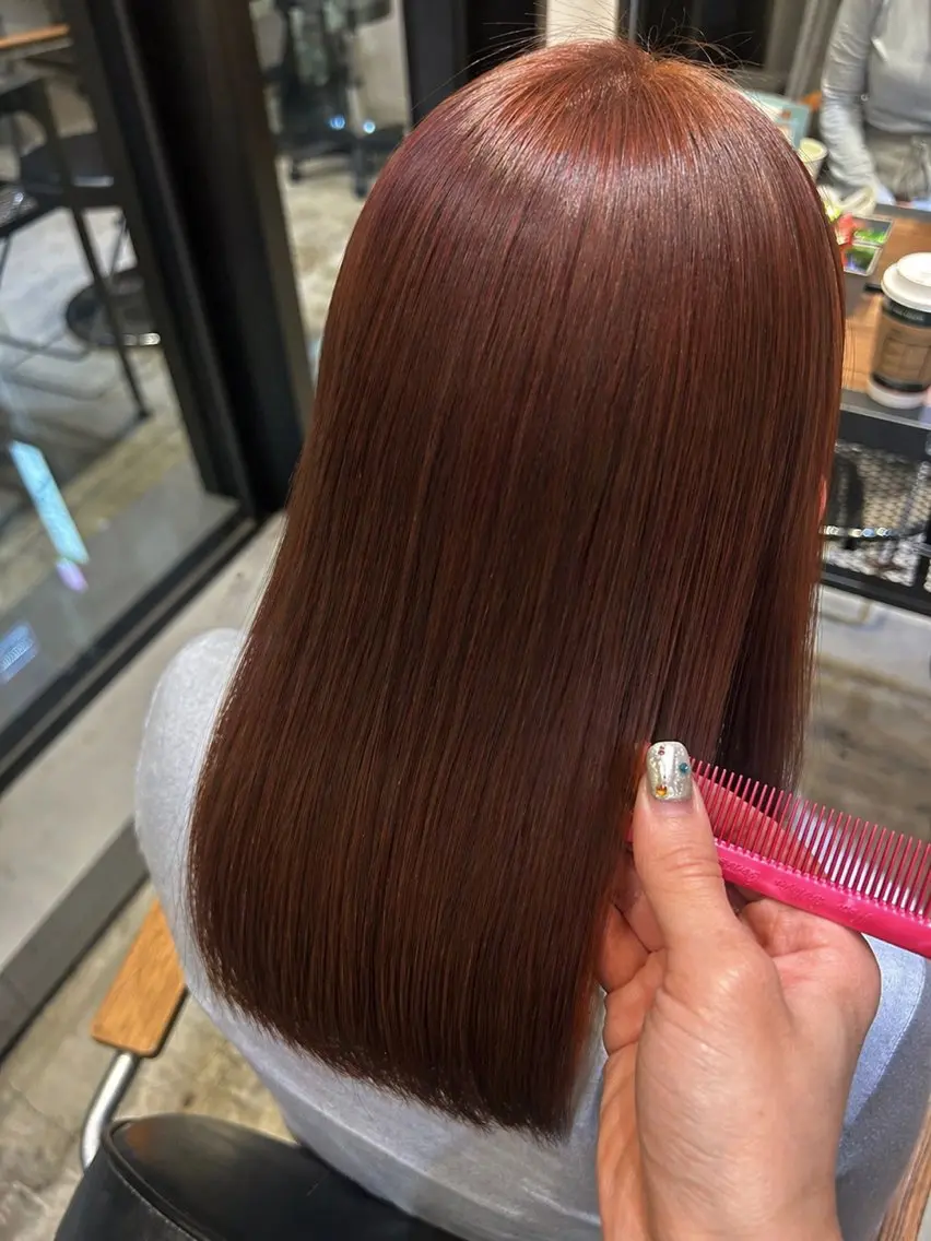 ミディアム カラー 髪質改善 カット ヘアカラー 🫧MOMO おおたかの森🎀のヘアスタイル