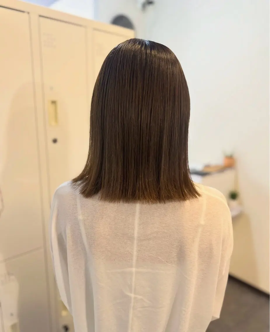 ミディアム カラー ベージュカラー 透明感カラー オリーブベージュ トリートメント カット ヘアカラー Sherry/R 三川町　木村祐里奈のヘアスタイル