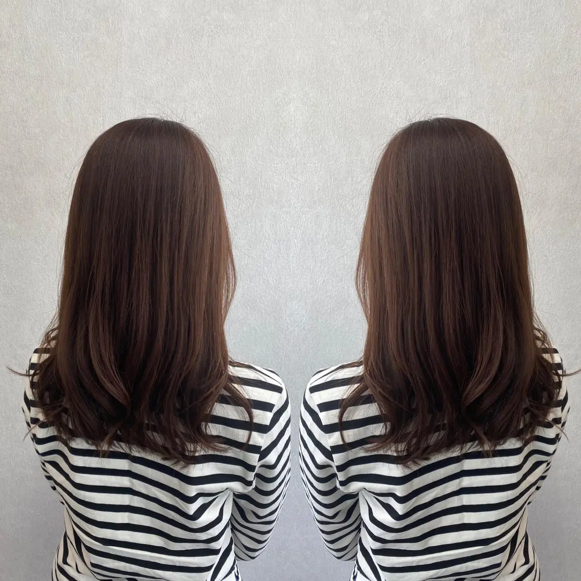 セミロング カラー tocca 💜石田愛結💜のヘアスタイル