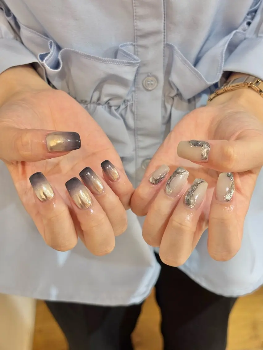 ネイル ニュアンスネイル diar blue 🩵ayanaのネイルデザイン