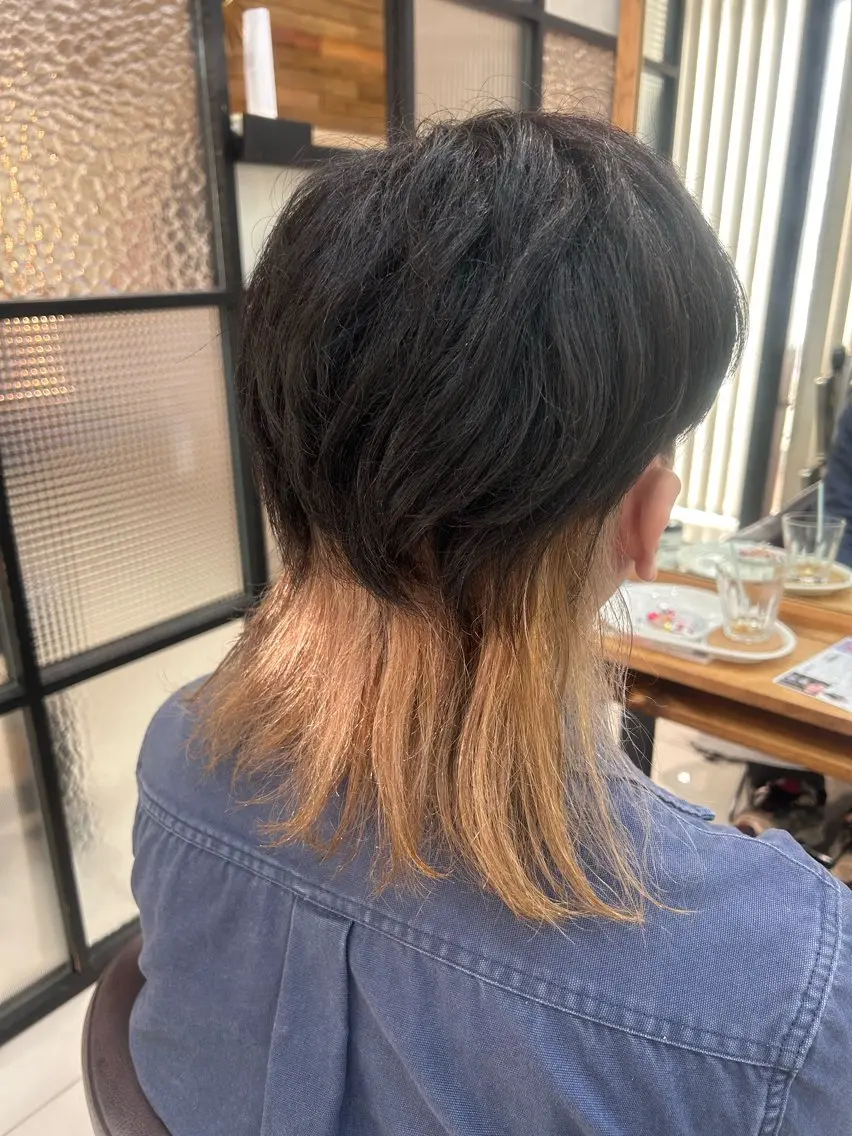 ミディアム メンズ カット ヘアカラー メンズパーマ/ウルフ /似合わせカット滉一のヘアスタイル