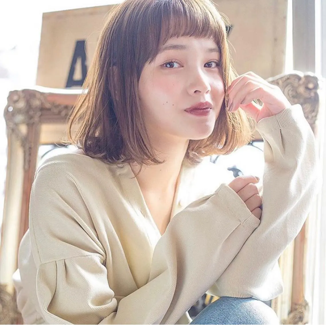 ミディアム ボブ 石畑結華 Lond店長のヘアスタイル