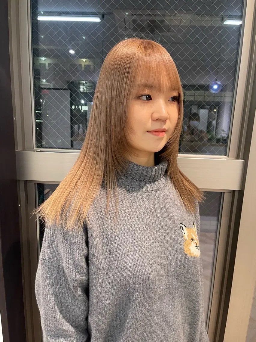 ロング カラー カット ヘアカラー トリートメント * 透明感カラー c h i h o *のヘアスタイル
