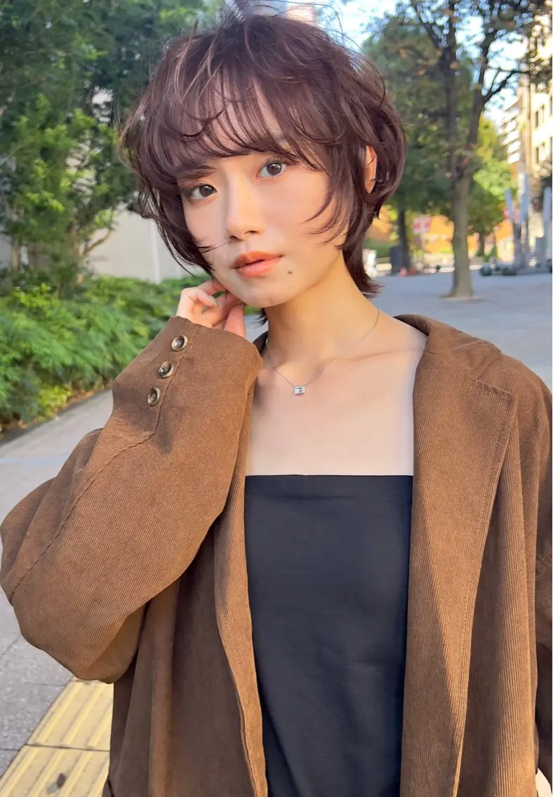 ショート ショートヘア ウルフカット 【似合わせ・レイヤー ・パーマ】海気のヘアスタイル