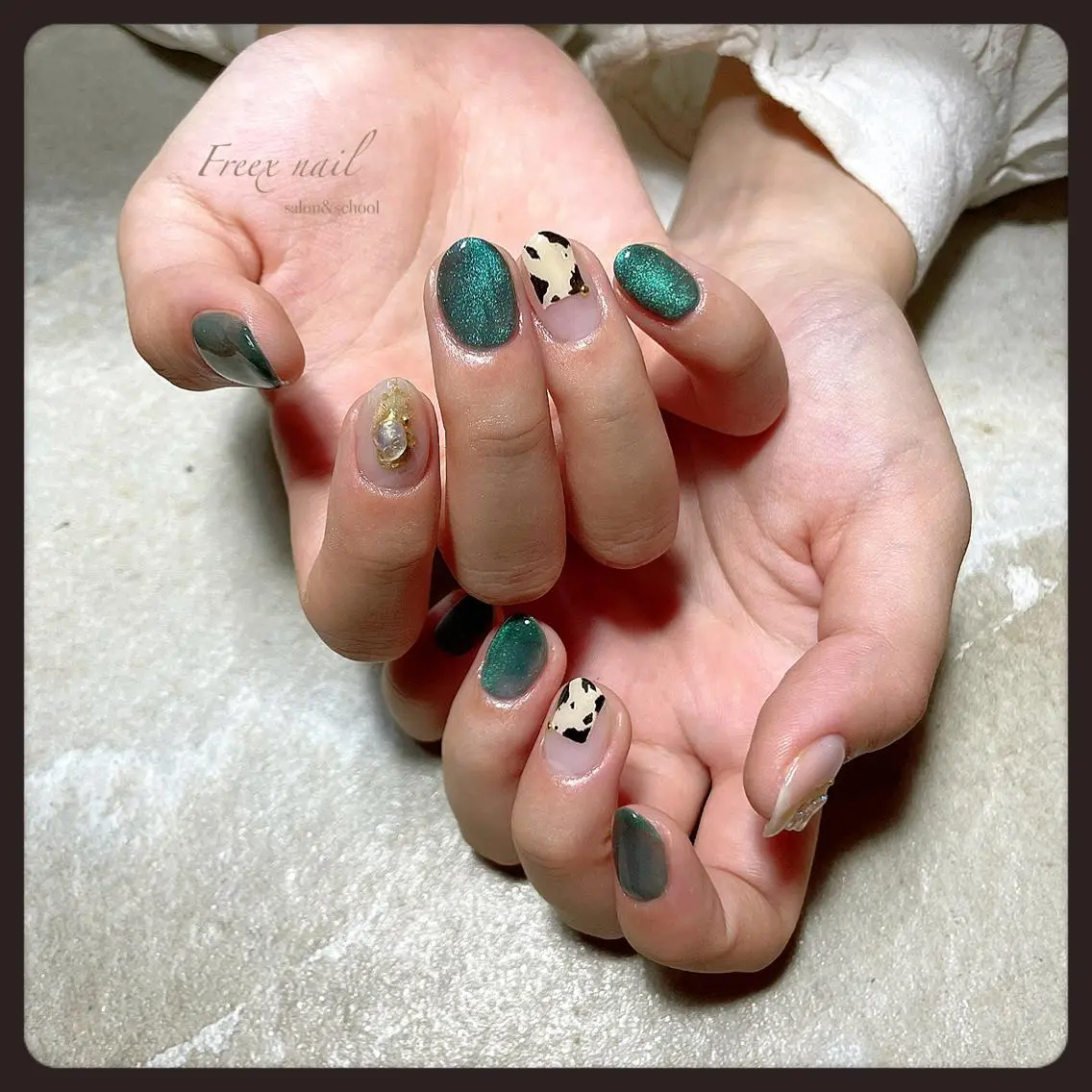ネイル アニマル柄 ハンドネイル ハンドケア freex nail /ニュアンス/個性派のネイルデザイン