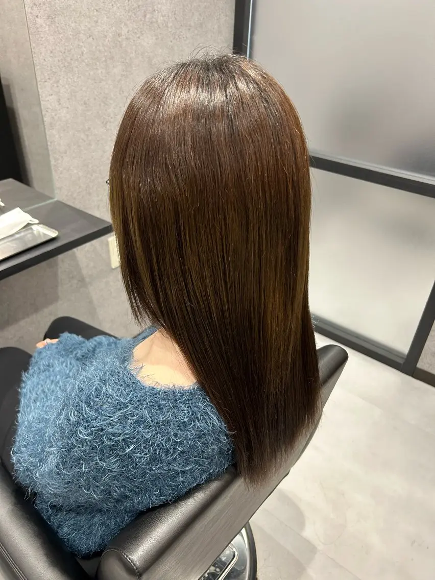 ロング 縮毛矯正 佐野 彩音のヘアスタイル