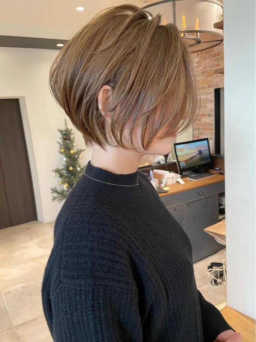 ショート ショートボブ ボブ くびれヘア レイヤーカット ショートヘア 天神/ショート特化/ ✄taiga✄のヘアスタイル