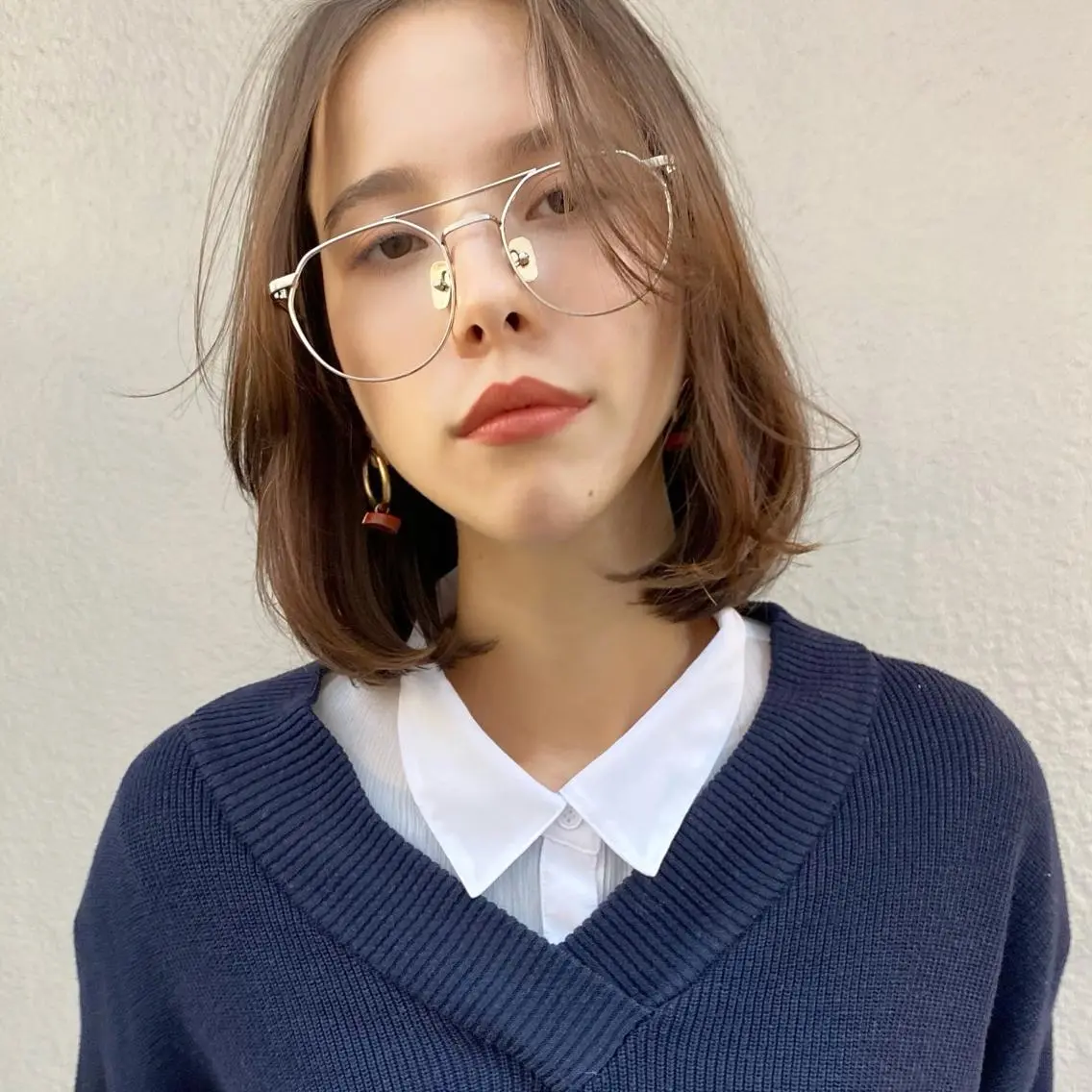 ミディアム カラー ヘアアレンジ KONOMI スタイリストのヘアスタイル