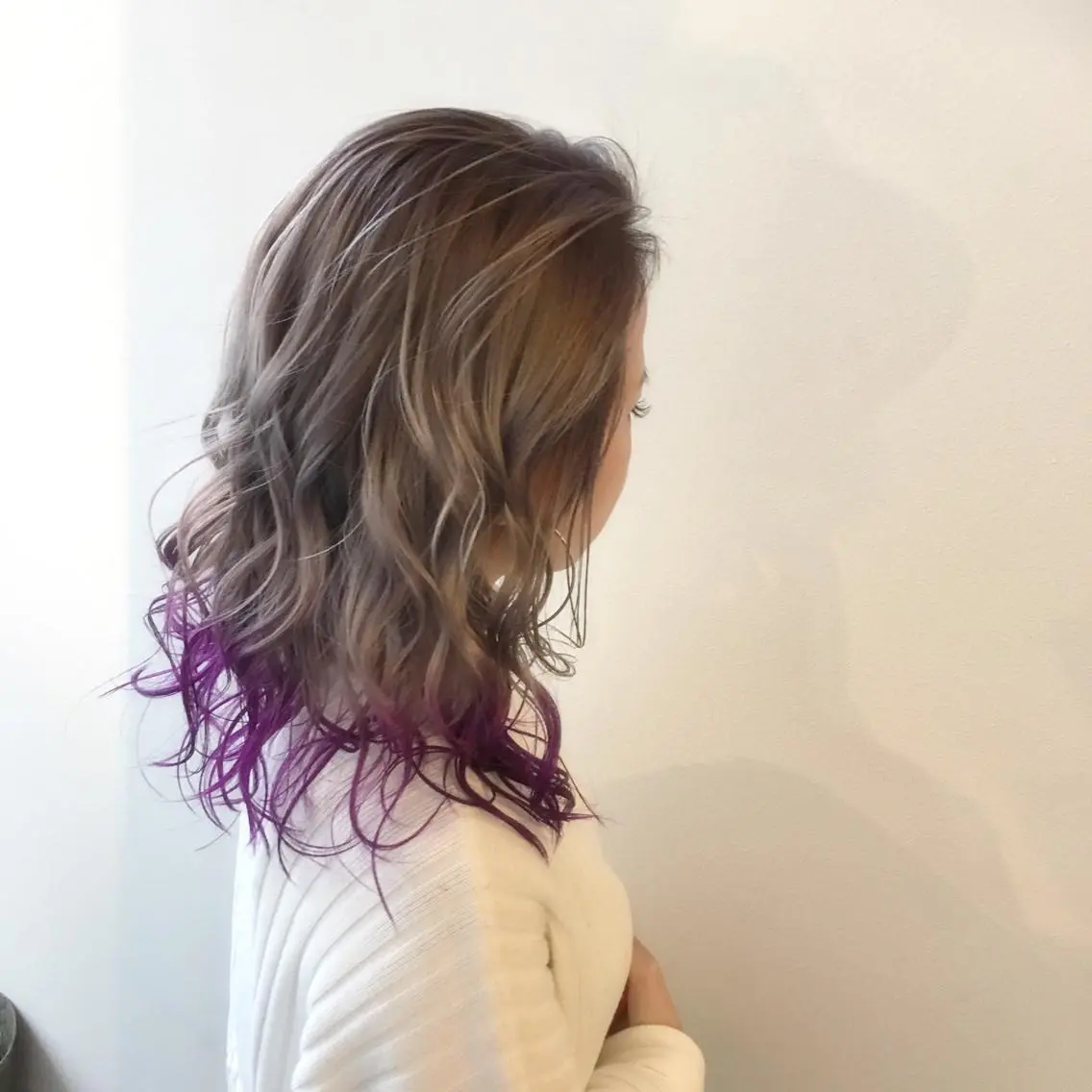セミロング カラー ヘアアレンジ グラデーションカラー グレージュ ヘアカラー トリートメント 江藤 星史のヘアスタイル