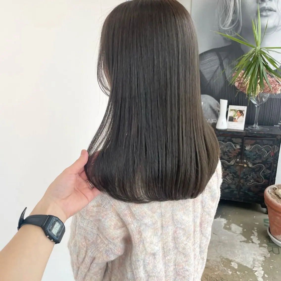 ロング カラー 透明感カラー グレージュ 岩田菜央 《武蔵小杉》のヘアスタイル