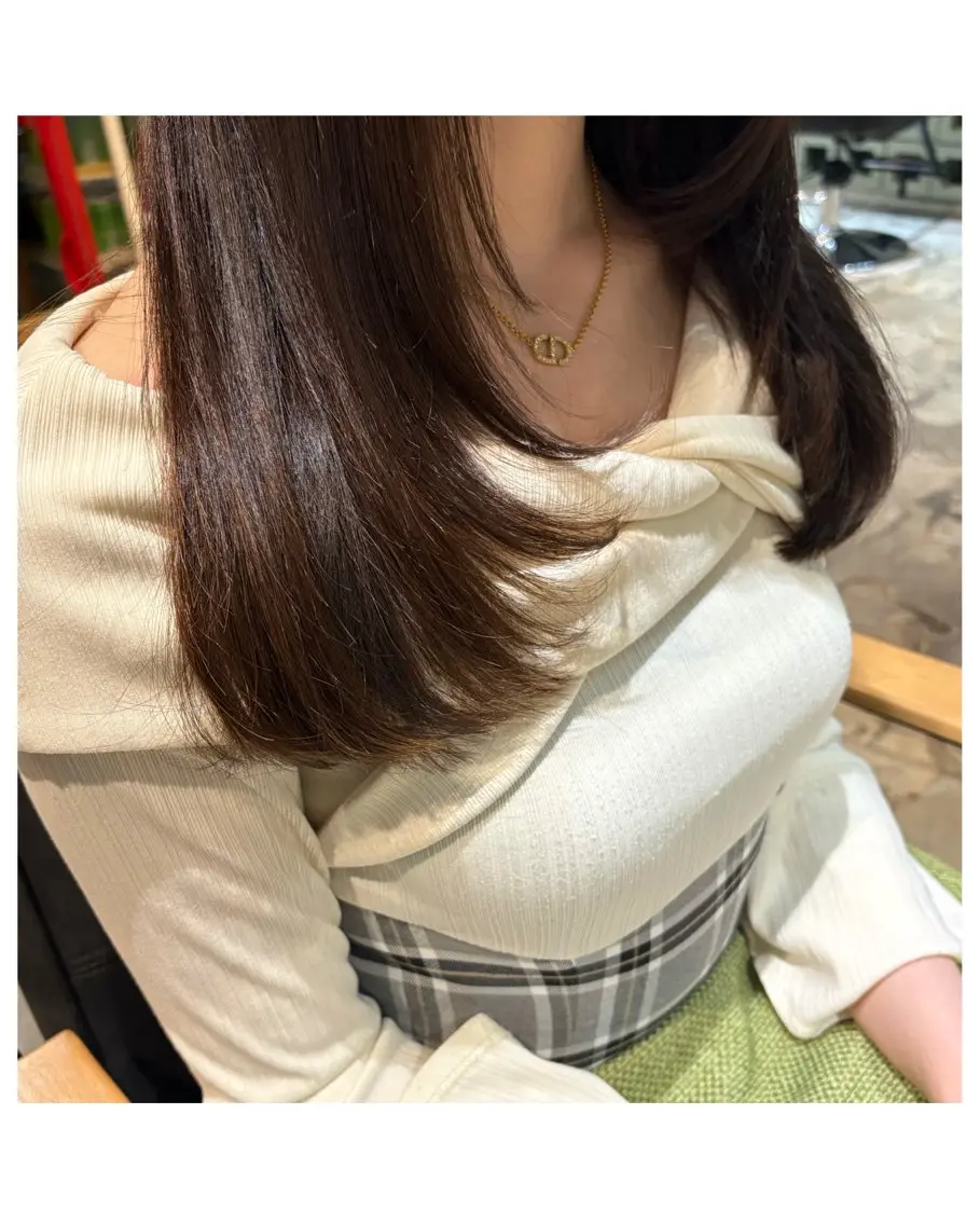 セミロング 顔周りカット レイヤーカット Airi★ 似合わせショートのヘアスタイル