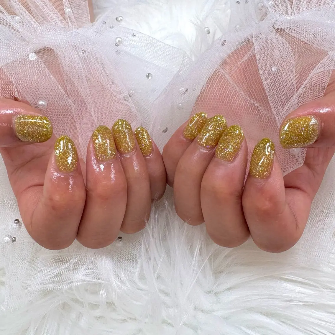 ネイル ワンカラーネイル 黄色 ハンドネイル SHINE nail salonのネイルデザイン