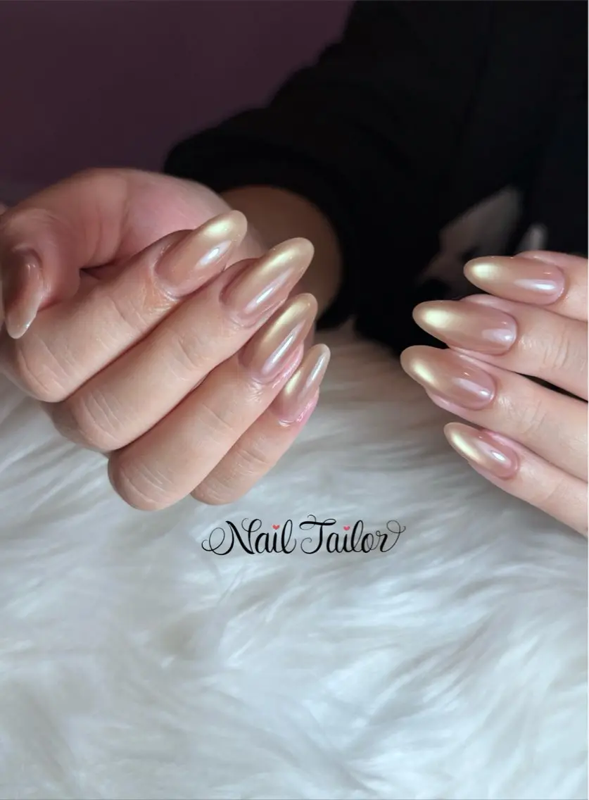 ネイル ゴールド マグネットネイル ハンドネイル NailTailor ネイルテイラーのネイルデザイン