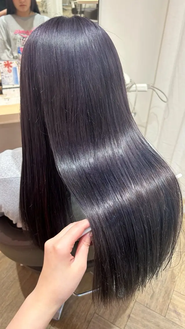 ロング カラー カット ヘアカラー トリートメント 砂野 真璃奈のヘアスタイル