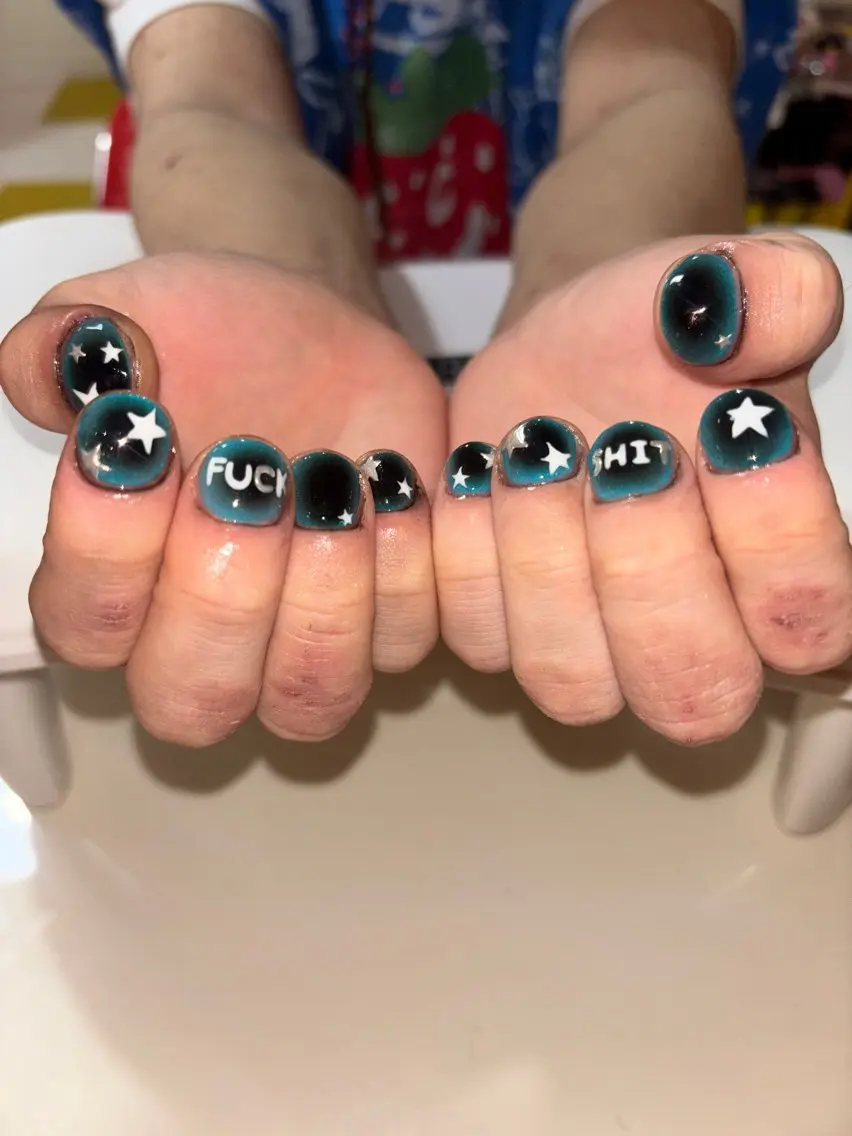 ネイル メンズネイル ハンドネイル .unff サラ🦷のネイルデザイン