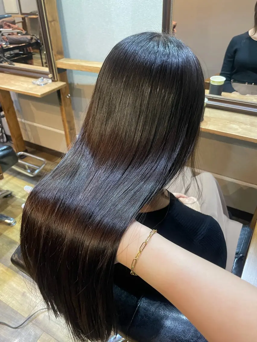 ロング カラー カット ヘアカラー MIKA💫 艶髪/透明感カラーのヘアスタイル