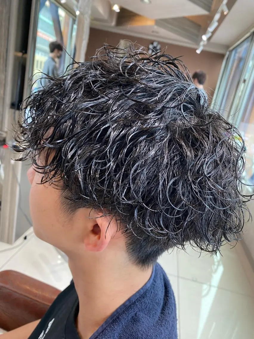🔥人気No.1パーマ🔥メンズカット+波巻きスパイラルパーマ 再来¥11000の写真