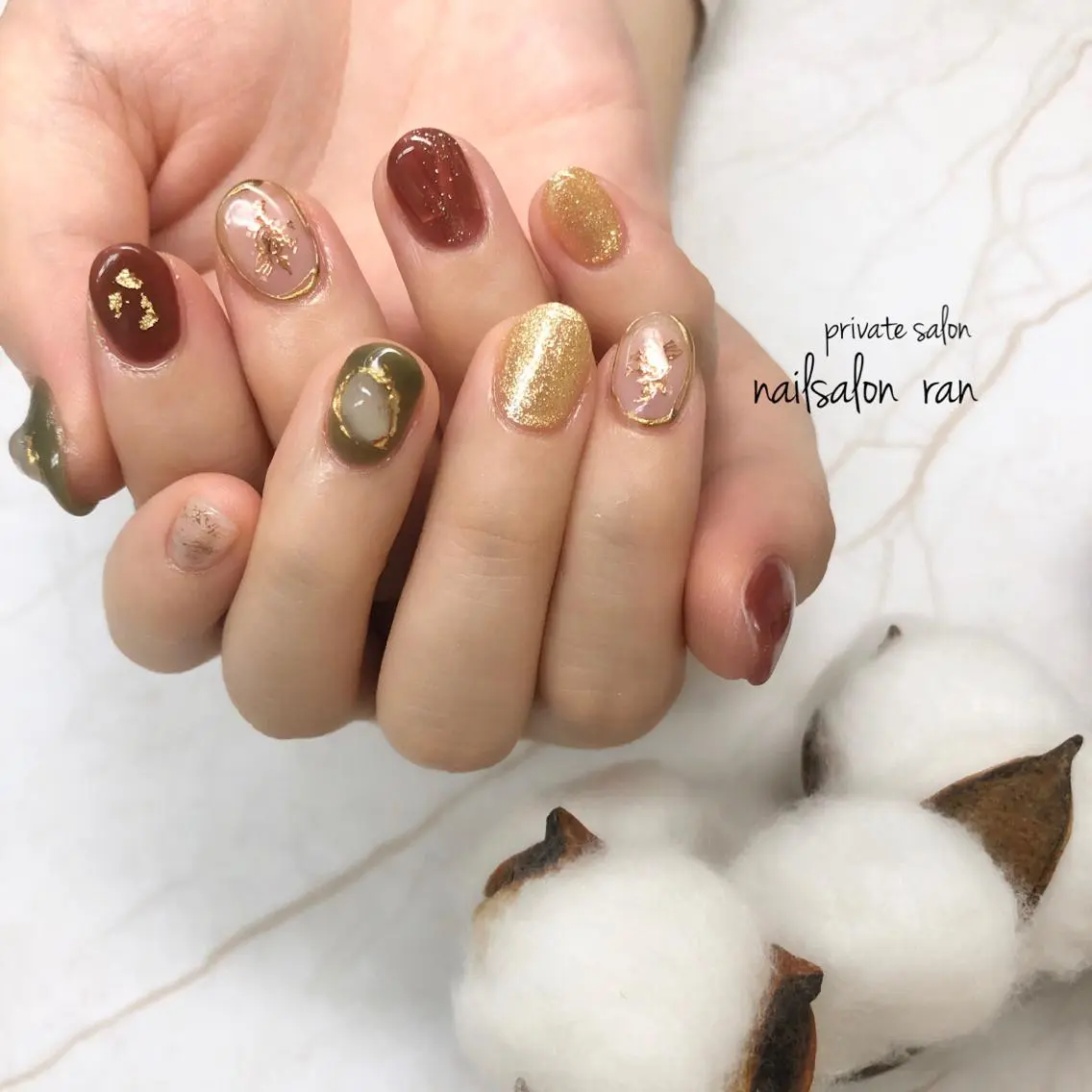 ネイル 持ち込み ニュアンスネイル nailsalon ranのネイルデザイン