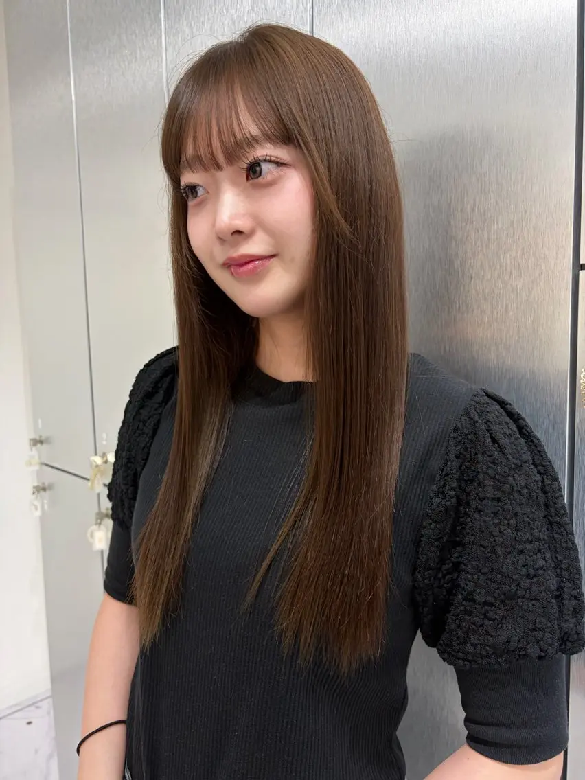 ロング 縮毛矯正 トリートメント ヘアセット vivie Madokaのヘアスタイル