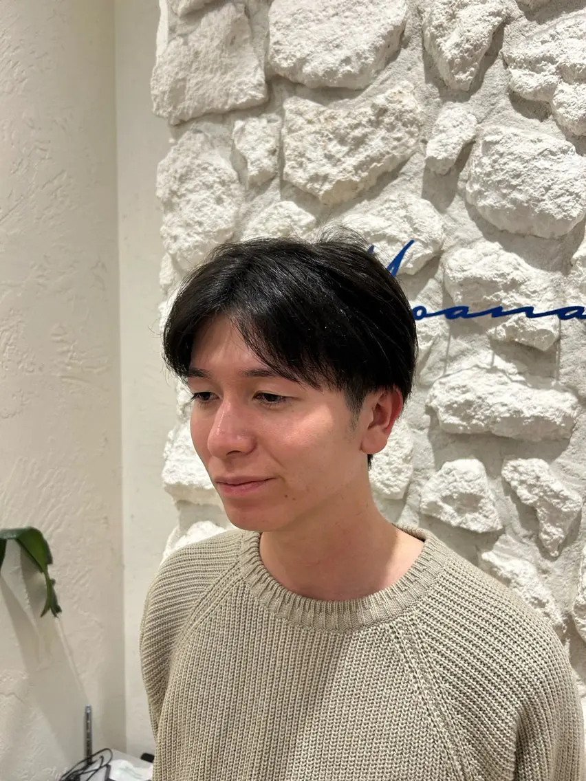 メンズ センターパート 三浦 翔太のヘアスタイル