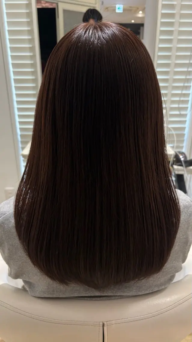 セミロング カラー 似合わせ 顔周りYUUGAのヘアスタイル